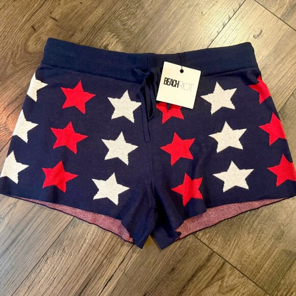 Beach Riot Pants - NWT Beach Riot Balboa Shorts - Red White & Blue Americana Stars